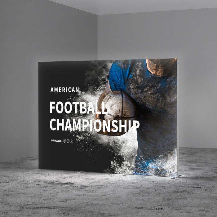 10ft SEG Backlit Fabric Display – Illuminated Trade Show Wall