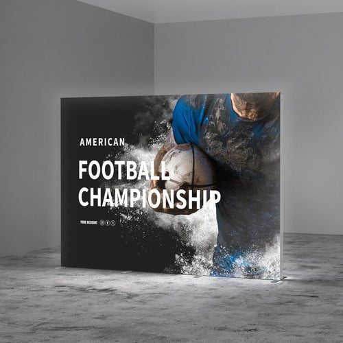 10ft SEG Backlit Fabric Display – Illuminated Trade Show Wall