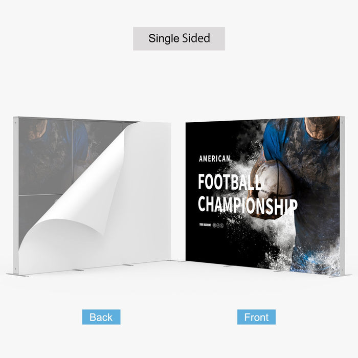 10ft SEG Backlit Fabric Display – Illuminated Trade Show Wall