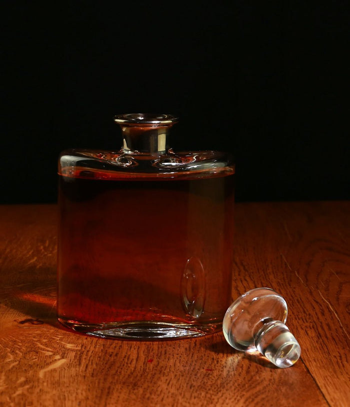 35cl Glass Flask Decanter with Platinum Neck, Engraved & in a Gift Box