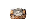 3D Western Belt Calf Hair Underlay Sunburst Brown