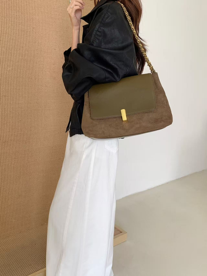 5th Avenue Microfiber Leather Shoulder Bag