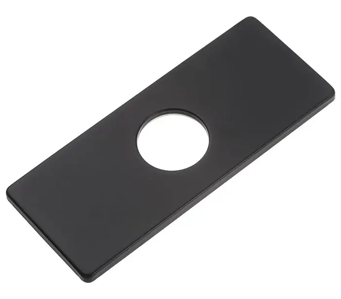 6-Inch Square Matte Black Bathroom Deck Plate