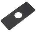 6-Inch Square Matte Black Bathroom Deck Plate