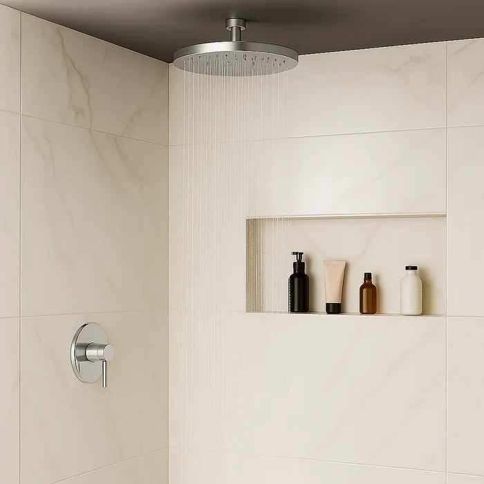 8" Round Chrome Single-Function Rain Shower Head