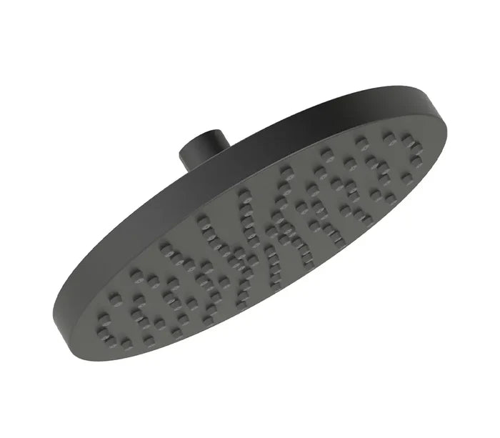 8" Round Matte Black Single-Function Rain Shower Head