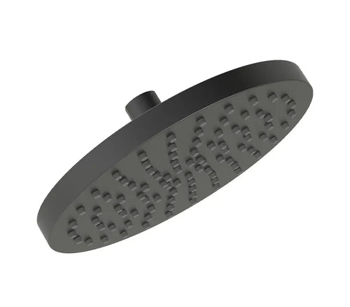 8" Round Matte Black Single-Function Rain Shower Head