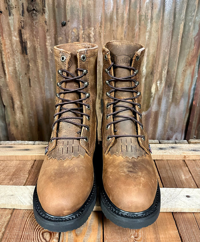 Justin Waterproof Livestock Aged Bark Work Boot