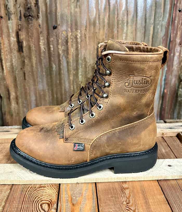 Justin Waterproof Livestock Aged Bark Work Boot