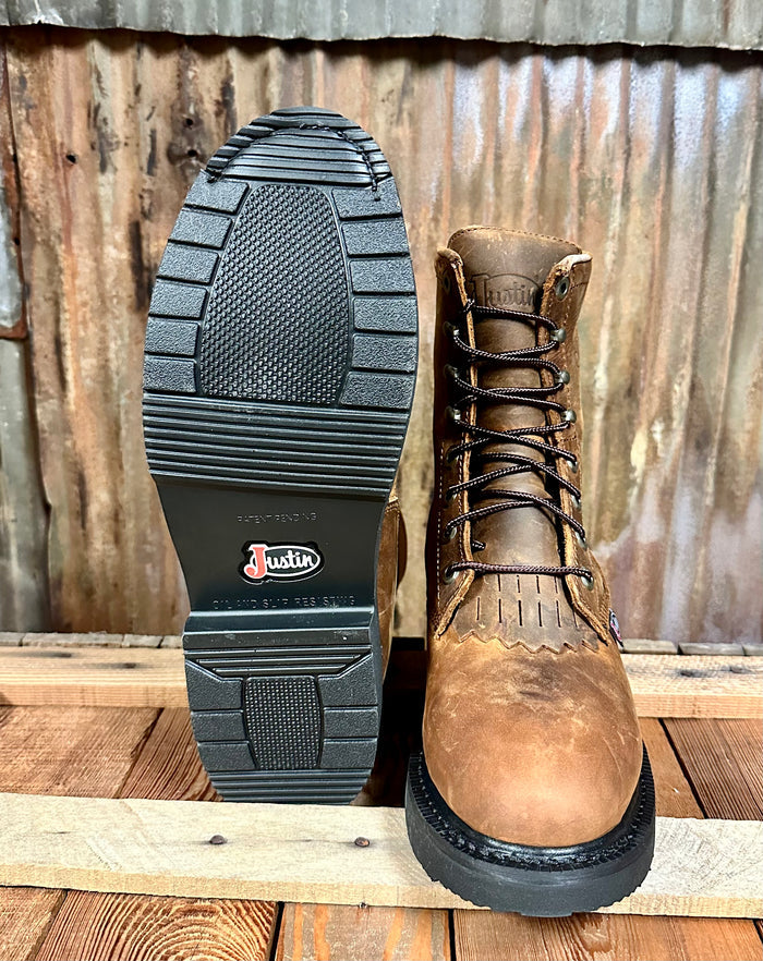 Justin Waterproof Livestock Aged Bark Work Boot