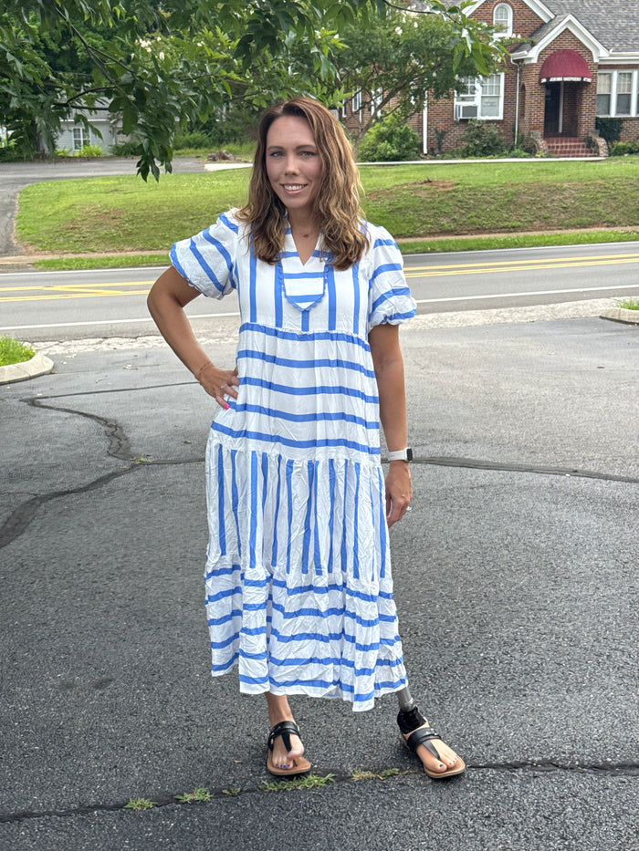 Serene Coastal Ricrac Midi