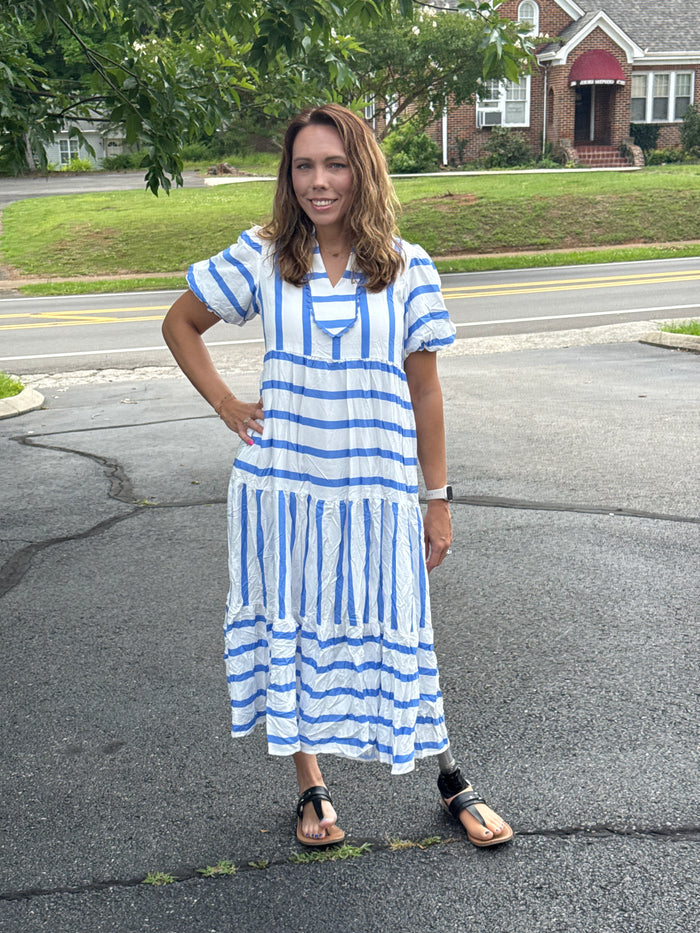 Serene Coastal Ricrac Midi