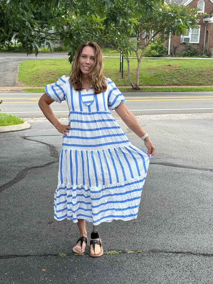 Serene Coastal Ricrac Midi