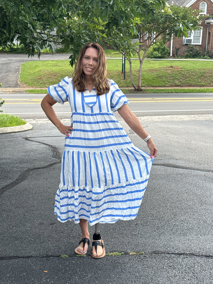 Serene Coastal Ricrac Midi