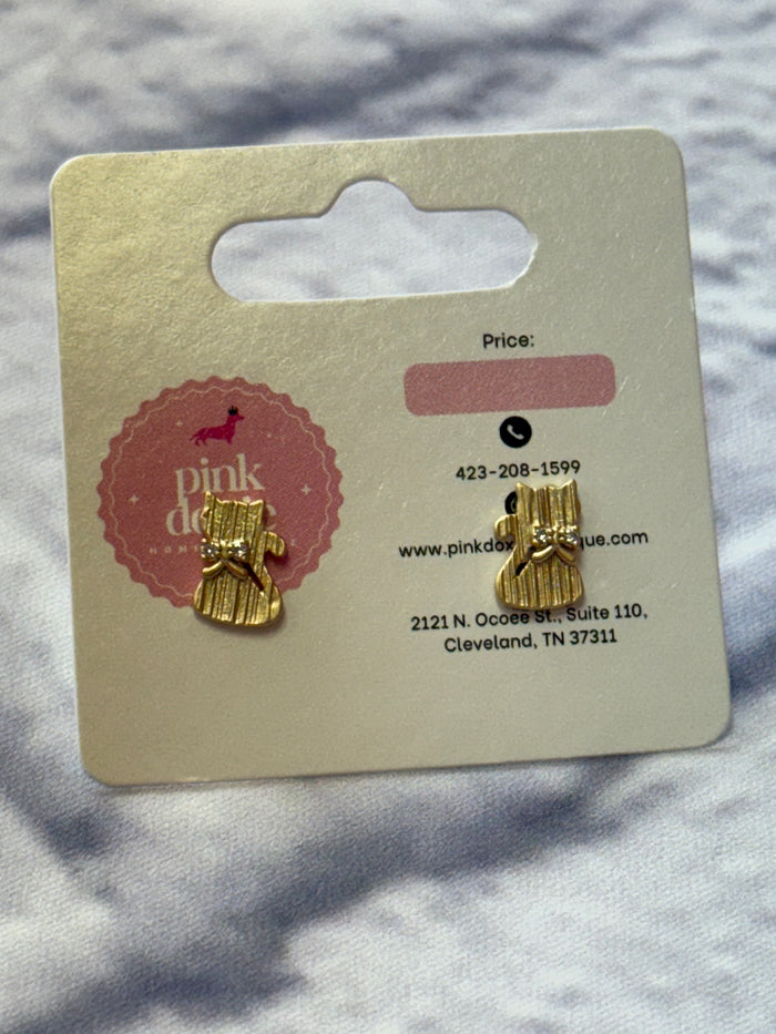 Cat Stud Earrings – 4 Styles