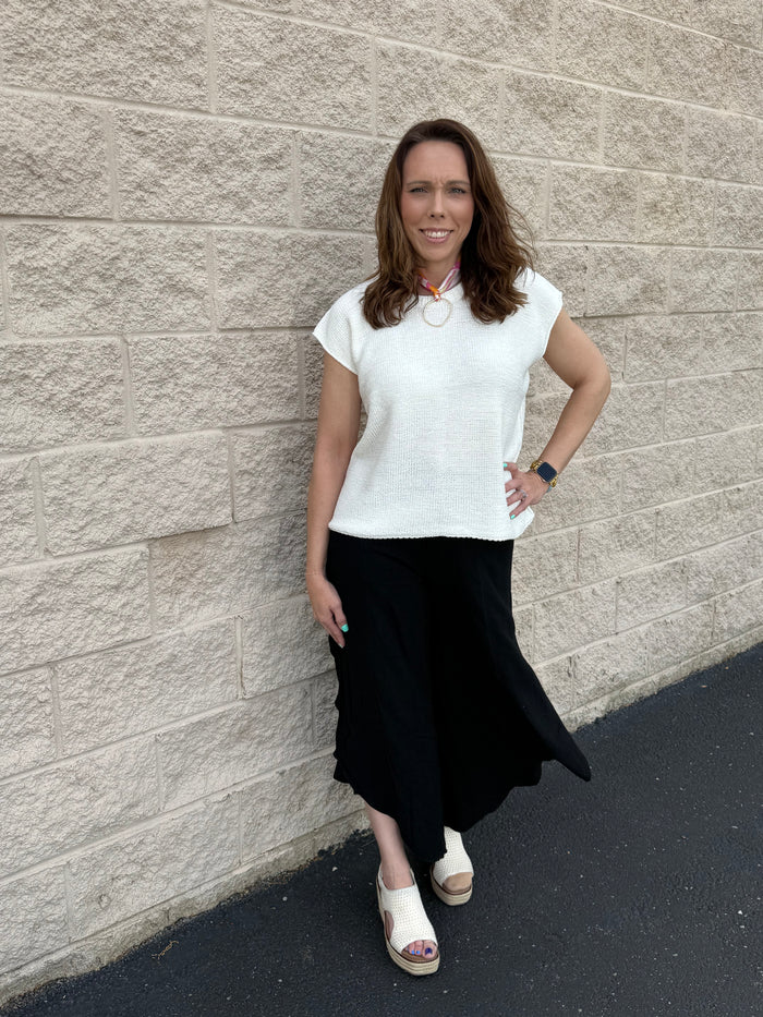 Asymmetrical Wide Leg Pants