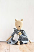 Agatha – Bear in Field Plaid Linen Dress