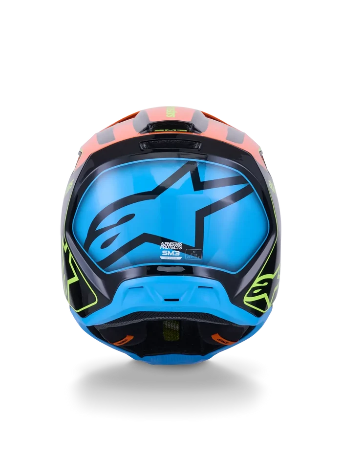 Alpinestars SM-3 Fray MX Helmet - Black/Orange/Fluro Yellow/Gloss