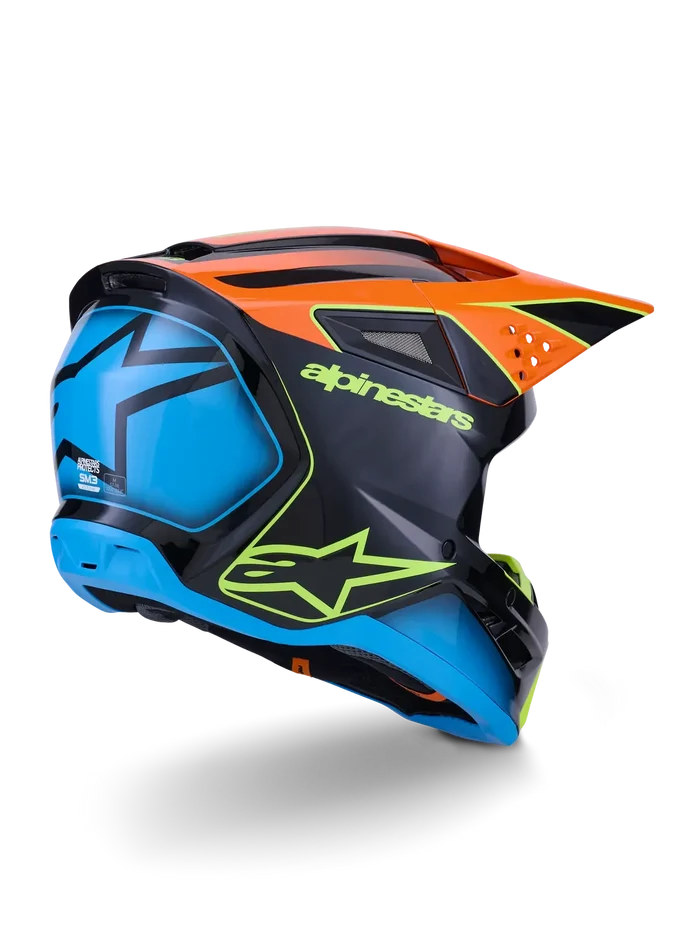 Alpinestars SM-3 Fray MX Helmet - Black/Orange/Fluro Yellow/Gloss