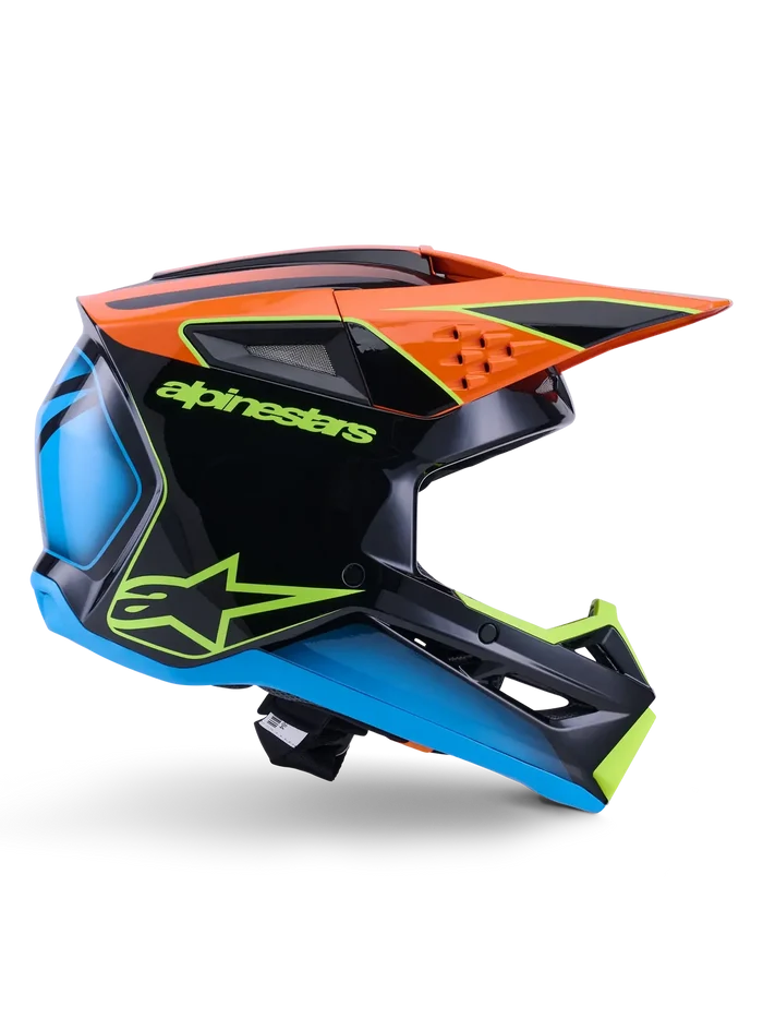 Alpinestars SM-3 Fray MX Helmet - Black/Orange/Fluro Yellow/Gloss