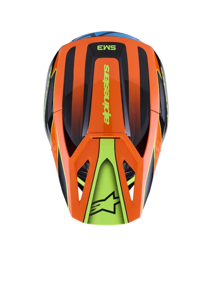 Alpinestars SM-3 Fray MX Helmet - Black/Orange/Fluro Yellow/Gloss