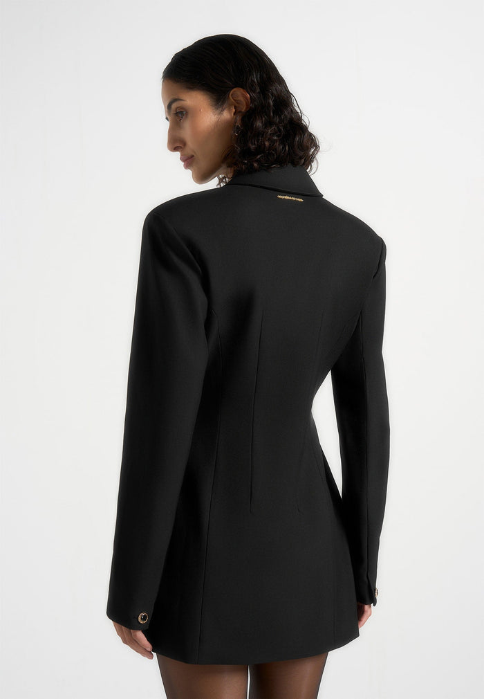amelie-hourglass-button-up-blazer-dress-black