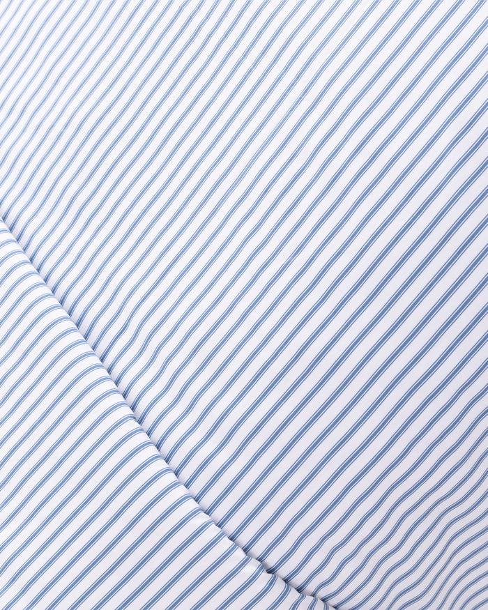 Amy Stripe Cotton Percale Duvet Set