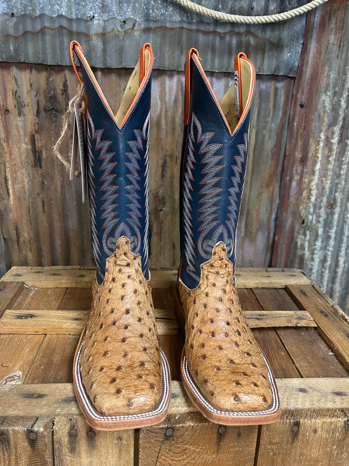 Anderson Bean Brandy Bruciato Full Quill Ostrich Western Boot