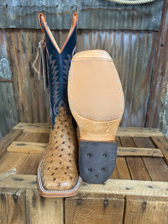 Anderson Bean Brandy Bruciato Full Quill Ostrich Western Boot