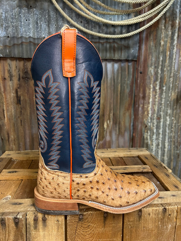 Anderson Bean Brandy Bruciato Full Quill Ostrich Western Boot