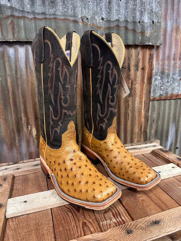 Anderson Bean Bruciato Ostrich Western Boot