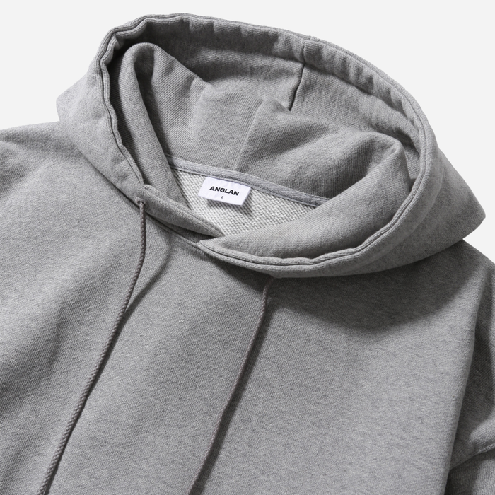 Anglan Heavyweight Classic Hoodie - Melange Grey