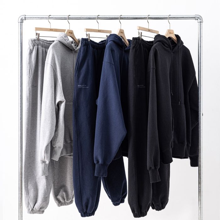 Anglan Heavyweight Classic Hoodie - Melange Grey