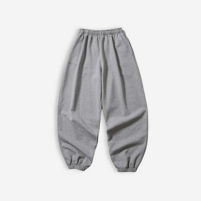 Anglan Heavyweight Classic Jogger Pants - Melange Grey