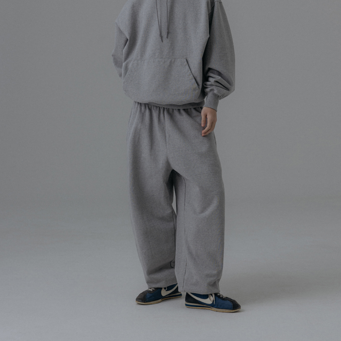 Anglan Heavyweight Classic Jogger Pants - Melange Grey