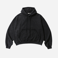 Anglan Heavyweight Washed Hoodie - Black