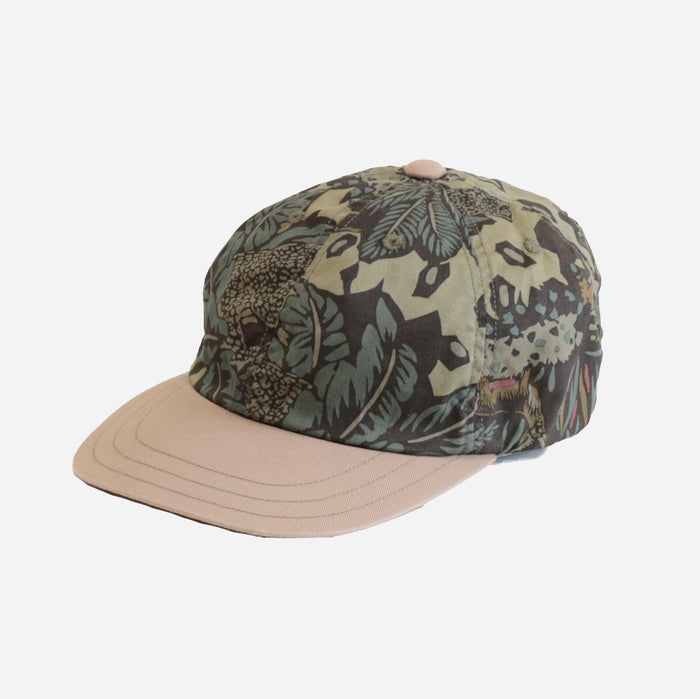 ANIMAL PATTERN BALL CAP - OLIVE/BEIGE