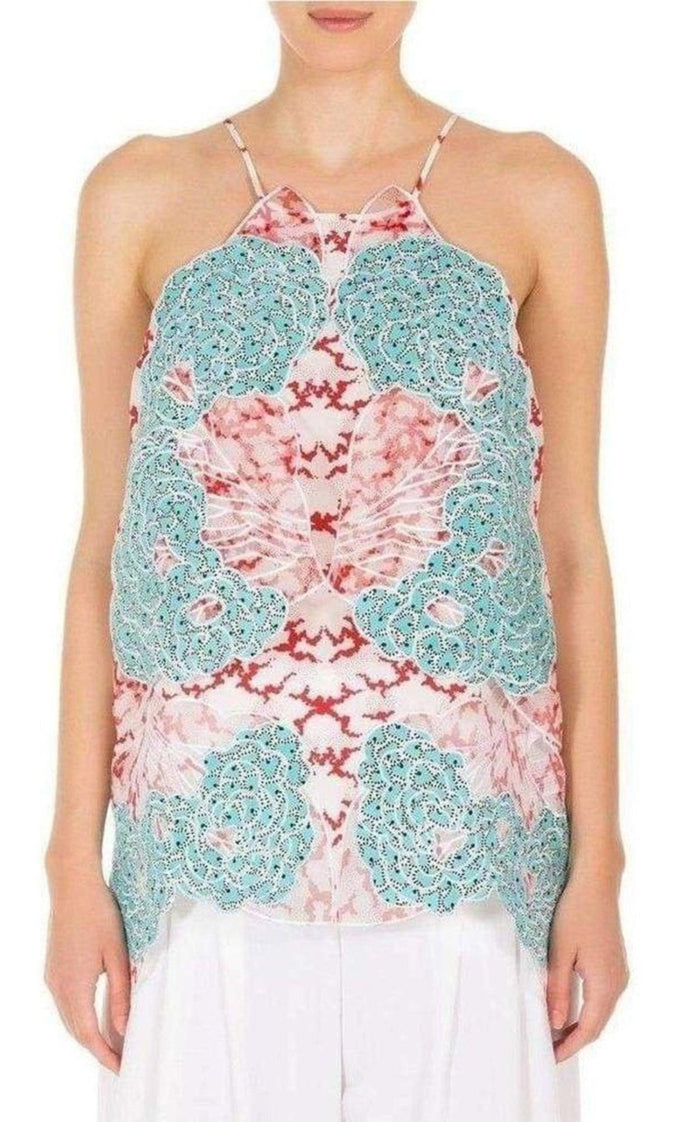 Stella McCartney Applique Silk Collen Sleeveless Blouse - Runway Catalog