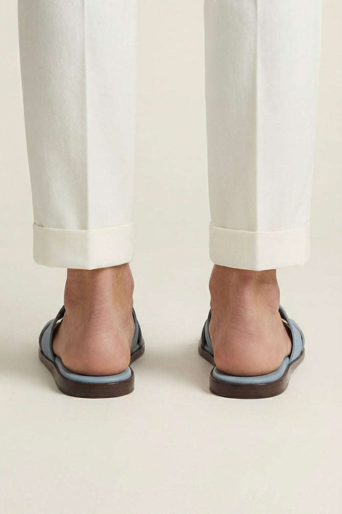 Arezzo Leather Sandal Light Blue