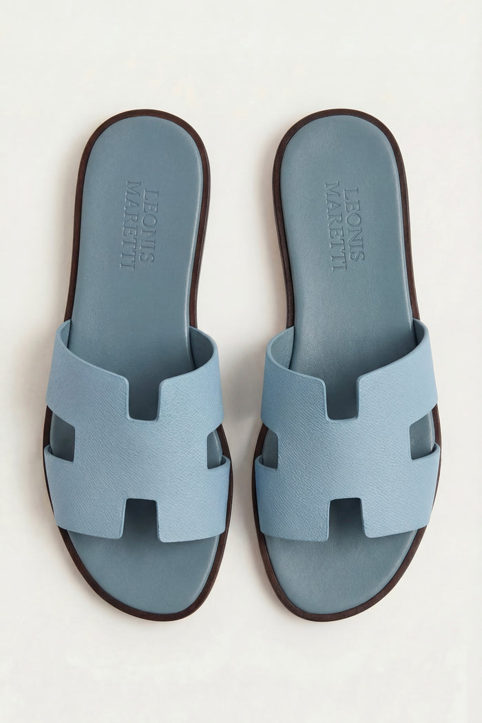 Arezzo Leather Sandal Light Blue