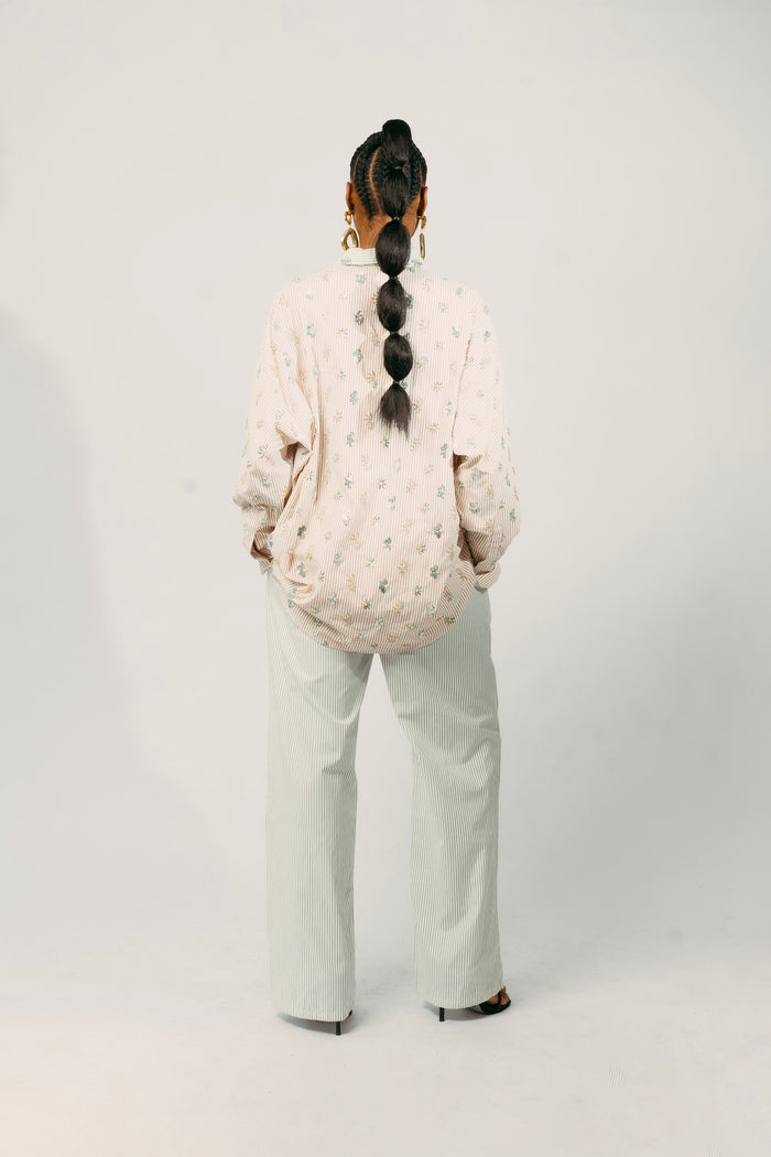 ARIA EMBELLISHED SHIRT - MINT GREEN