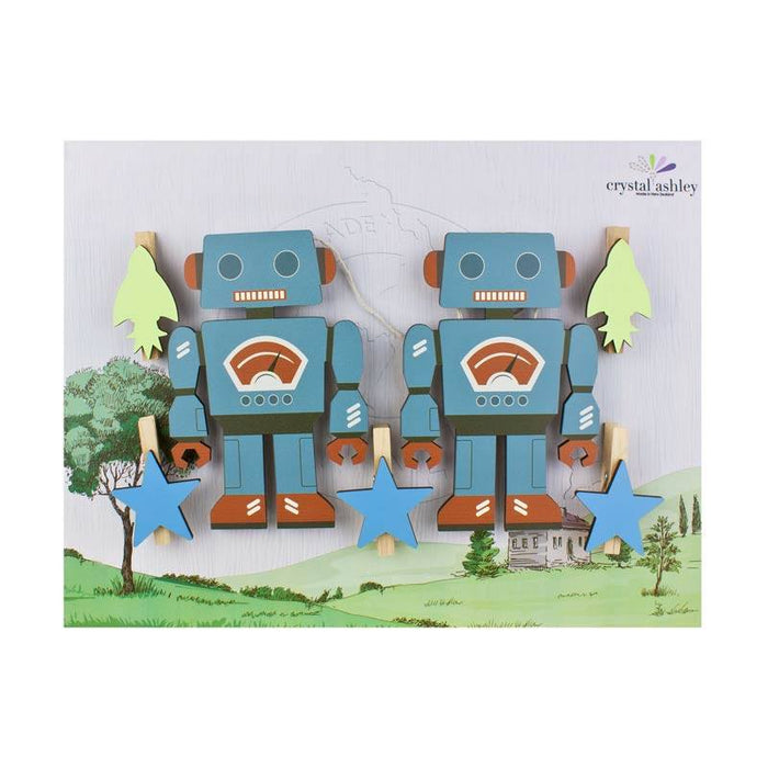 Crystal Ashley Art Pegs - Robots | Koop.co.nz