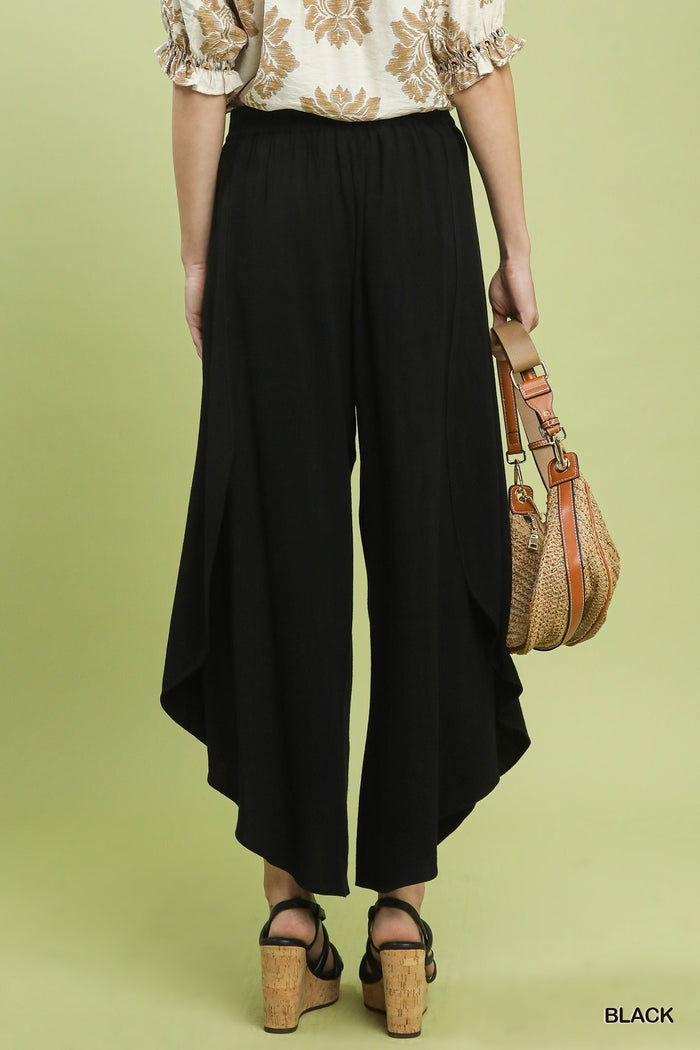 Asymmetrical Wide Leg Pants