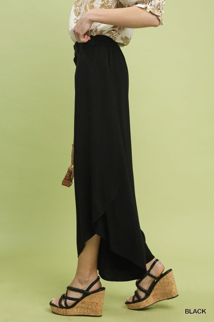 Asymmetrical Wide Leg Pants