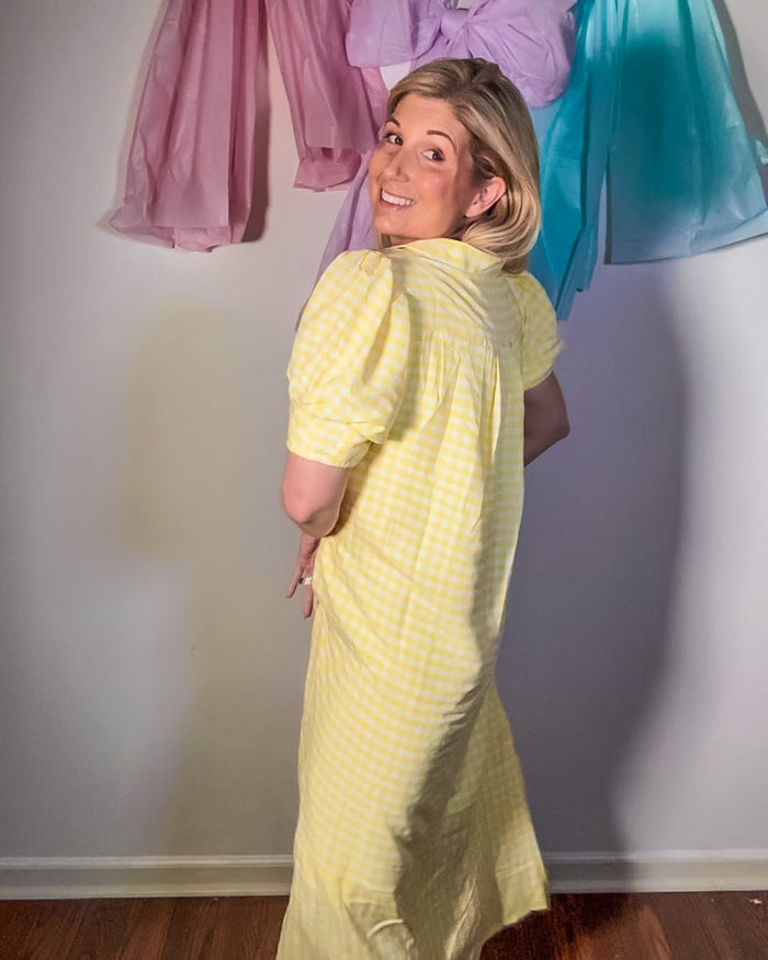 Audrey Tiered Gingham Midi Dress