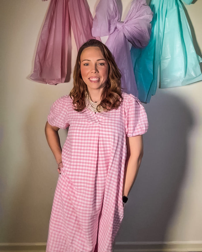 Audrey Tiered Gingham Midi Dress