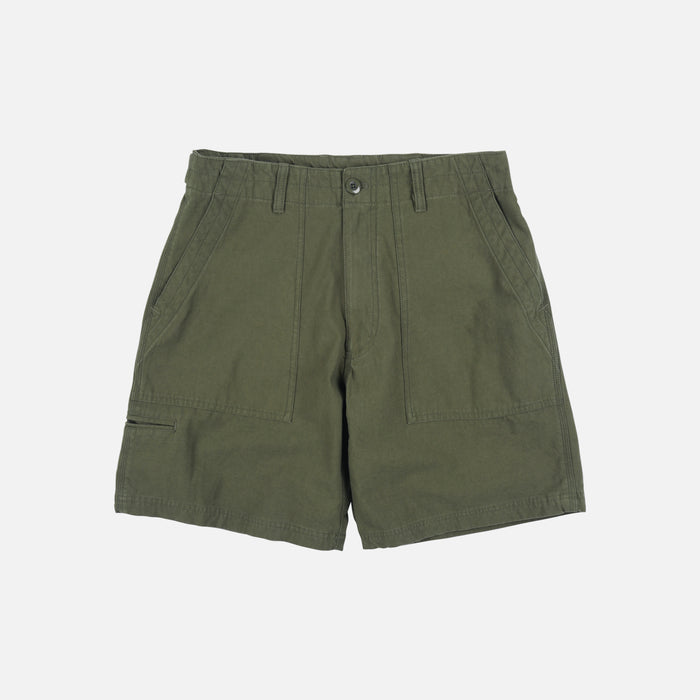 BACKSATIN ESSENTIAL FATIGUE SHORTS - OLIVE