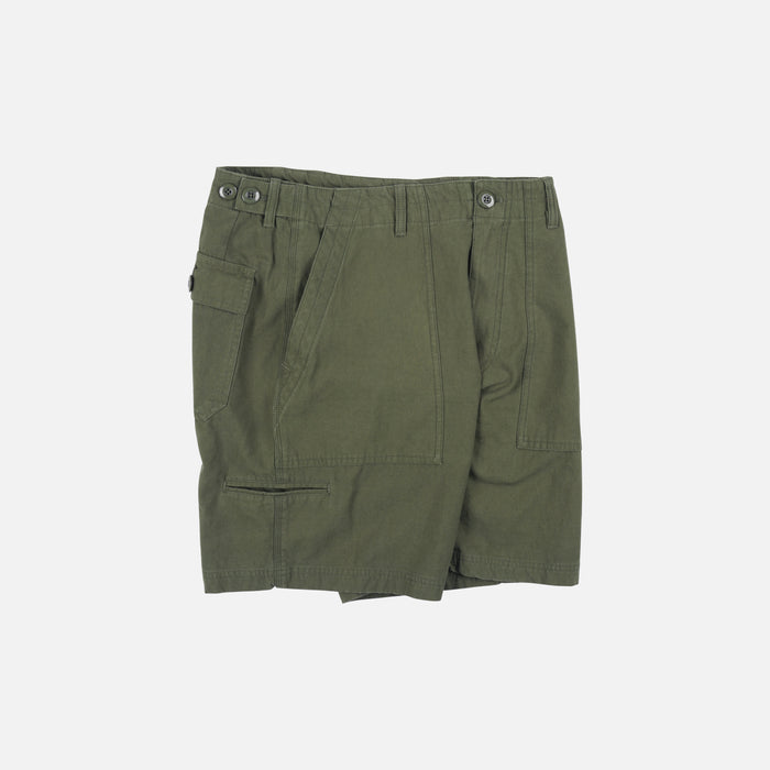 BACKSATIN ESSENTIAL FATIGUE SHORTS - OLIVE