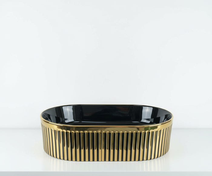 Basin, Black and gold decorative