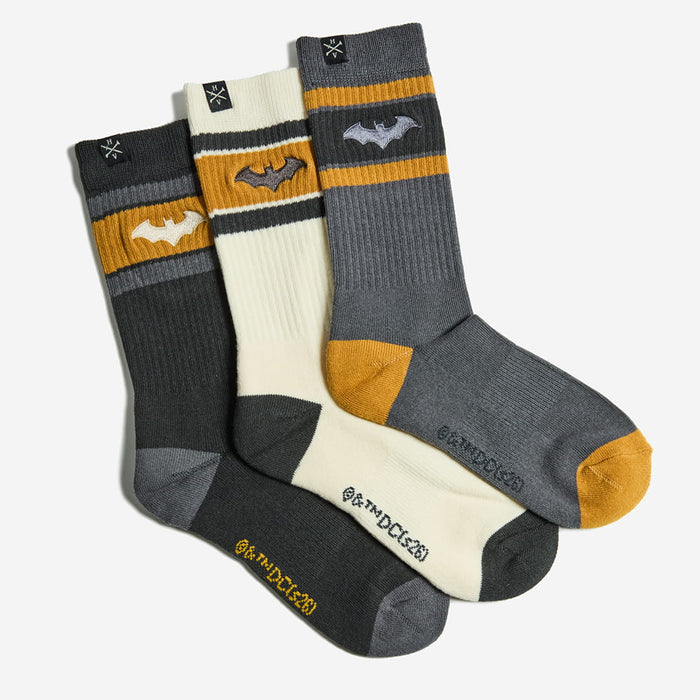 Batman Ribbed Crew Sock Set - Heroes & Villains-DC Comics-Socks